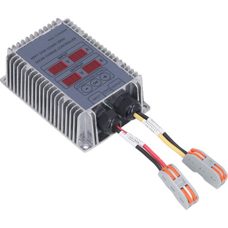 Régulateur de Charge Solaire MPPT 10-30V 300W pour Batterie avec Contrôle de Charge Buck Réglable (1/5)