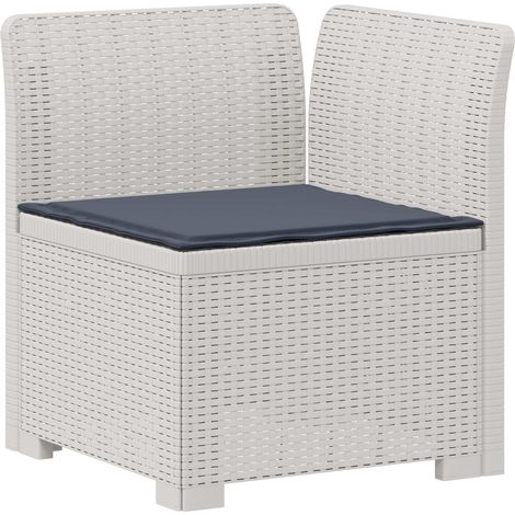 Maison Exclusive - 1-Sitzer Garten-Sofa mit Kissen Rattan-Look PP (1/5)