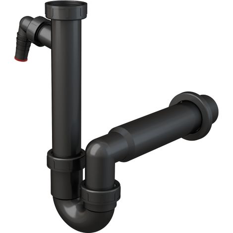 Tubo di raccordo a semisifone per lavello con dado e raccordo da 6/4". (1/2)