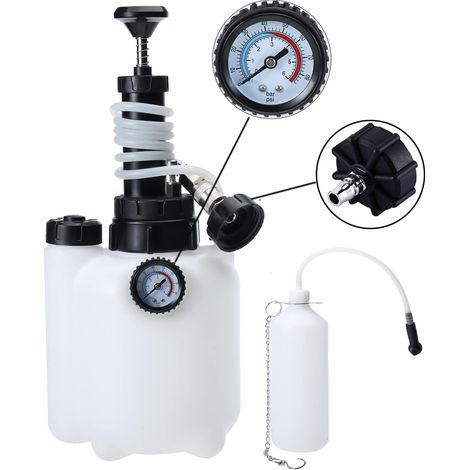 Coavas – Purgeur de liquide de frein 3L – Adaptateur E20 inclus – Compatible véhicules européens – Pression maximale 4,8 bars – Vidange manuelle efficace (1/5)