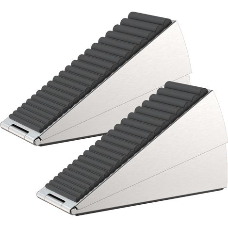 Butée de Porte Lourde 7,6 cm en Acier Inoxydable - Ressort Réglable, Fixation Solide, Anti-Bruit et Anti-Glissement (Lot de 2)