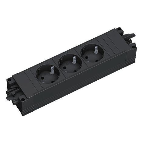 Bachmann Step Base Steckdosenleiste 3 Steckdosen schwarz