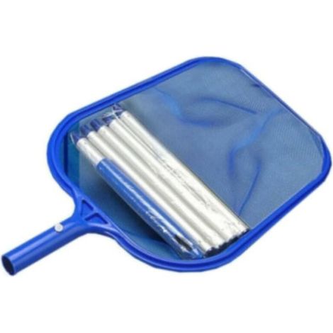 Mareva – Epuisette de piscine nylon et plastique – Manche aluminium 1,22m – Pour nettoyage de surface – Compatible tous types de piscines (1/5)
