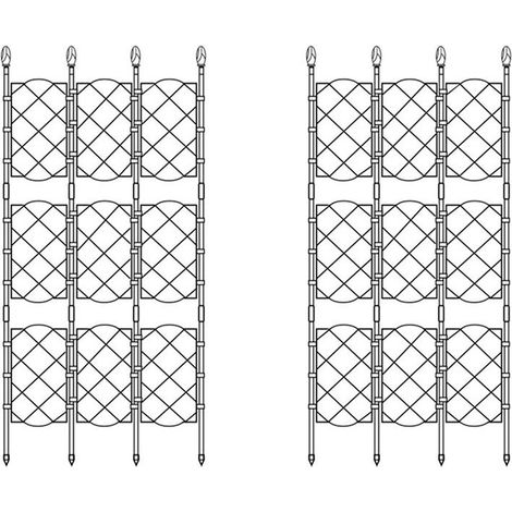 18-teiliges Rankgerüst aus Rattan für Pflanzen, Kletterpflanzen im Freien, Gartenrankgitter, Rankhilfe für Topfpflanzen, Pflanzenstütze, Rahmen