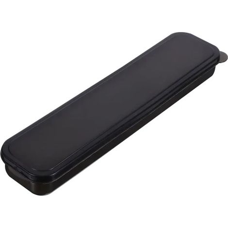 Boîte à couverts portable avec couvercle, organisateur compact pour fourchette, cuillère et baguettes réutilisables. Rangemen - Noir (1/5)