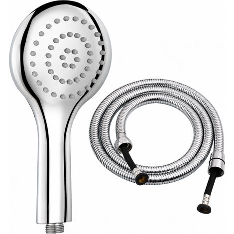 Douchette finition miroir avec flexible pommeau de douche inox 304 26,8 × 28 × 7,7 cm 722 g – Livraison gratuite (1/4)