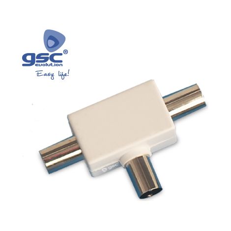 Weißkreuz-TV-Verteiler 1 Buchse / 2 Stecker GSC 002600906