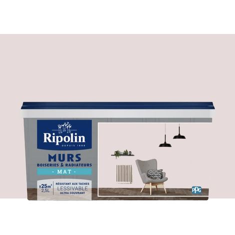Peinture Murs, Boiseries, Radiateurs RIPOLIN Mat Rose zouk 2,5 L (1/3)