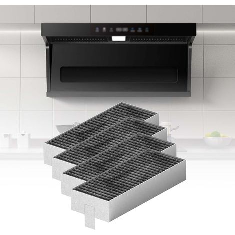 Compatible avec Siemens 17004796 Bosch HEZ9VRUD0 - Accessoires pour cartouches filtrantes absorbant l'huile et désodorisantes pour hottes de cuisine - Filtre à charbon actif (4 pièces) (1/5)