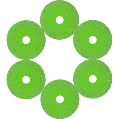 AIDUCHO 6PCS Disque Coupe Verre Lame de Scie Diamantée pour Meuleuse D'angle Disque à Tronçonner Verre pour Couper le Verre, Jade, Cristal, Bouteilles de Vin, Carrelage (1/5)