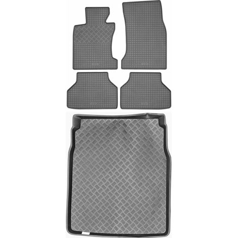 Juego de alfombrillas de goma para coche y alfombrilla para maletero para BMW Serie 5 E60 Sedán (2003-2010).