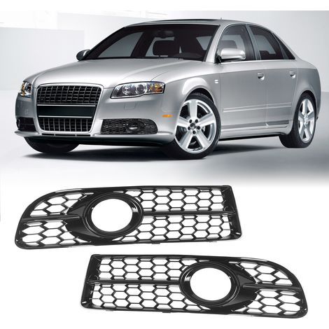 Pair of Gloss Black Front Fog Light Covers 8E0807681F for Audi A4 B7 S4 2005-2008 (1/5)