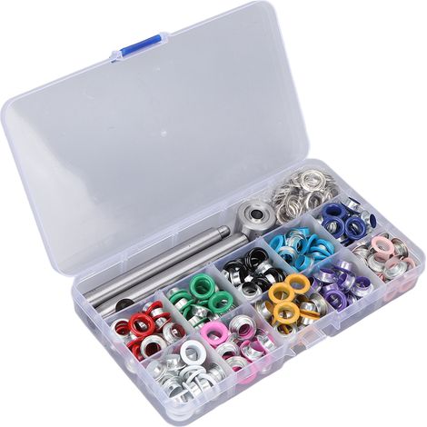 Ensemble de boucles à œillets électroplaquées couleur fer pour boîte à outils (1/5)