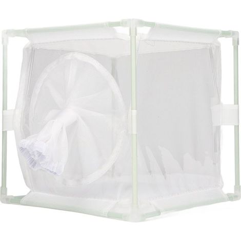 Insektenbeobachtungskäfig, weißes PVC-Netz, wiederverwendbar, Schmetterlingshabitat, Brutkasten, hülsenförmige Box (1/5)