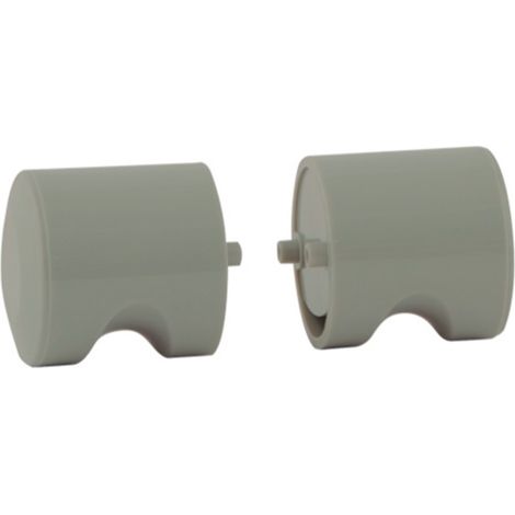 Jeu de 2 boutons de porte 40mm pour cabines sanitaires de 10 ou 13 mm, coloris gris agathe (RAL 7038) HOMEWELL