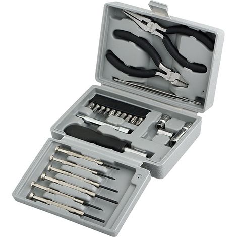 LogiLink WZ0023 Set d'outils argenté pour réparations (1/2)