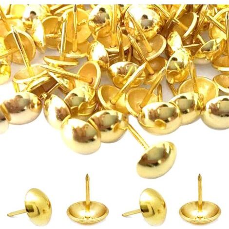 500 Pièces Clous de Tapissier,Robuste 17 X 11 MM Bronze Clous Tapissier Décoratifs Clou Rétro DIY Clous d'Ameublement pour Meubles Canapés Fauteuils Vintage (1/5)