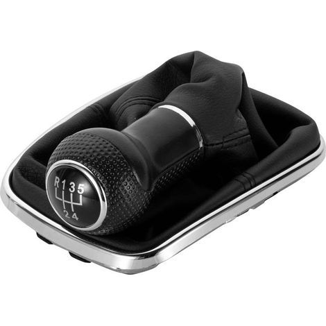 Passend für Schaltknäufe mit Schaltgetriebe von Volkswagen Golf 4 und Bora, schwarz, 23 mm Durchmesser, 5 Gänge, ein Stück pro Packung. (1/4)