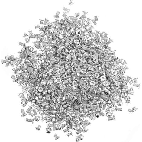 600 vis pour plaques murales, caches d'interrupteurs, vis pour prises électriques-0.8X0.7cm-Silver (1/4)