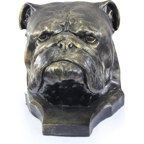Bulldog inglese, Bulldog I - urna per ceneri di cane, busto di cane, grande testa di cane per il giardino di Art-Dog (1/5)