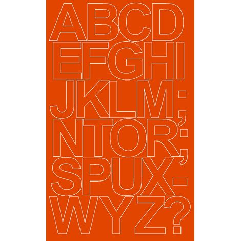 Selbstklebende Buchstabenaufkleber, 12 cm, orange glänzend