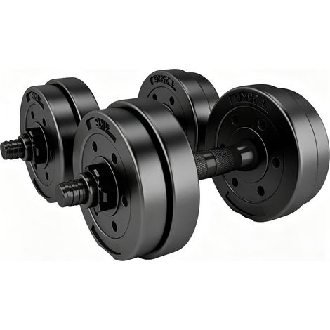Mcc Direct 2-in-1 Adjustable Dumbbell & Barbell Set with Connecting Rod � Convertible Weight System for Full-Body Strength Training 10KG (1/5)