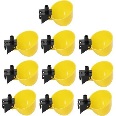 10 Automatic Waterers, PP Material, Robust Design, For Quail and Chicken Farming (1/5)