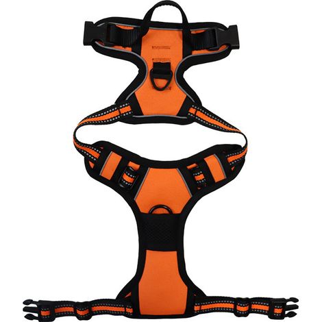 Harnais Anti-Traction Pour Chien - Réglable Respirant avec Poignée de Contrôle - Matière Oxford et Rembourrage Mousse - Réfléchissant - Pour Chiens Moyens et Grands - 1 Pièce (1/5)