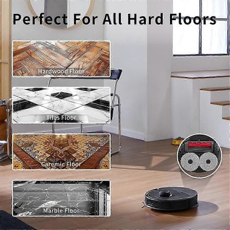 Almohadilla de paño de microfibra para aspiradora robot Roborock Q Revo/Qrevo MaxV, hwy (1/4)