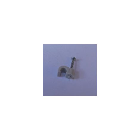 Attaches pontet à clouer Ø 3-4mm (boite de 100) cavalier gris pour fixation de gaines, tubes et cables FASTY