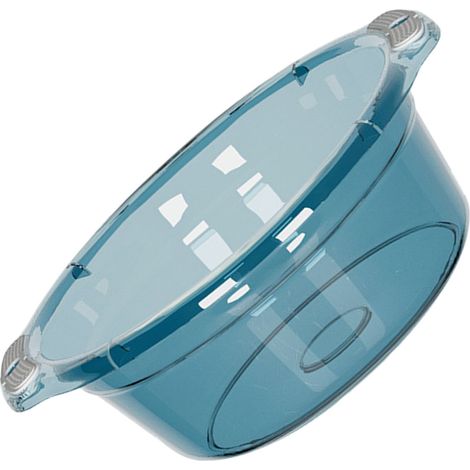 Lavabo en plastique avec poignées, baignoire Portable de cuisine pour la maison, la salle de bain, le linge, XL 37x13x27cm. (1/5)