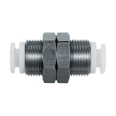 Raccord union de cloison SMC KG vers Enfichable, 8 mm Enfichable, 8 mm ( Prix pour Boîte de 2 )