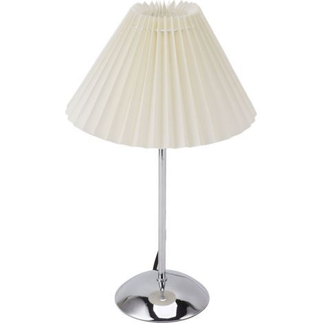 LED metal table lamp with pleated fabric shade, 3 light temperatures, 42 cm (1/5)