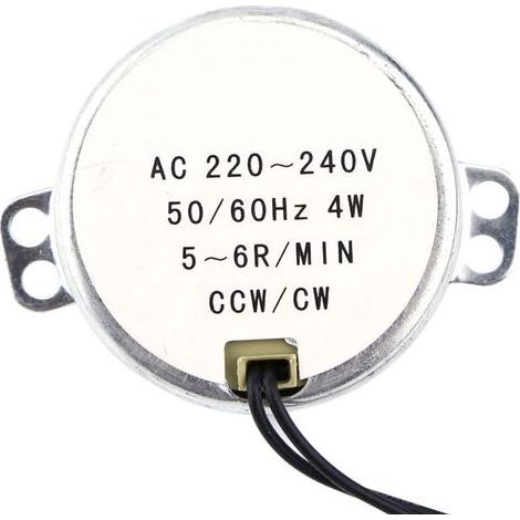 Moteur à Engrenages AC Synchrone 4W CW/CCW 5-6RPM, Moteur électrique pour le Contrôle d'automatisation et les Appareils Ménagers (1/5)
