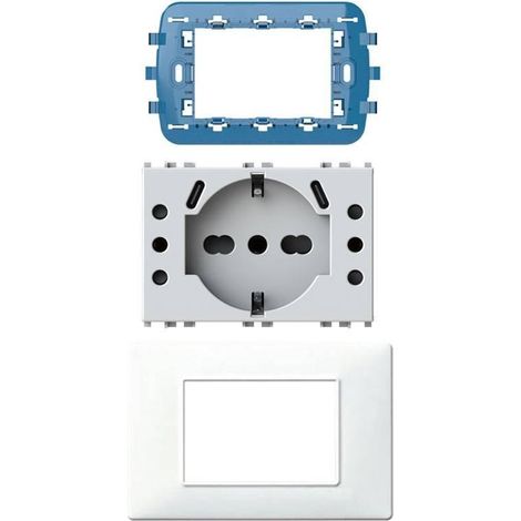 Kit 4 box bundle placca vimar plana bianco - 4busbp503kit.bn