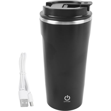 Mug à café auto-mélangeur de 400 ml, en acier inoxydable, étanche IP6, rechargeable, portable, mélangeur automatique pour la maison et les voyages. (1/5)