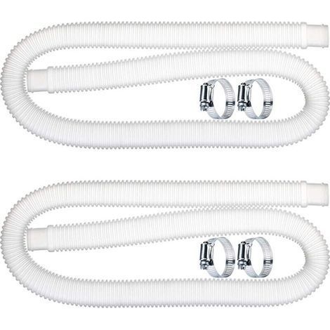 2 pcs Tuyau De Rechange De Piscine 32mm, Pctuyau De Piscine, Tuyau de Remplacement de Pompe de Filtration de Piscine (1,5 M) pour 300 330 530 1000 GPH (1/5)