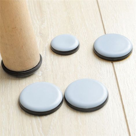 16 selbstklebende Möbelgleiter, Teflonpads, 40 mm runder Durchmesser für Stühle, Sofas, Schreibtische, Tische, Sessel (1/5)