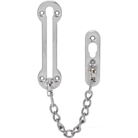 Verrou de porte en acier inoxydable, chaîne de sécurité anti-rayures et anti-rouille, loquet de protection pour hôtel (1/5)