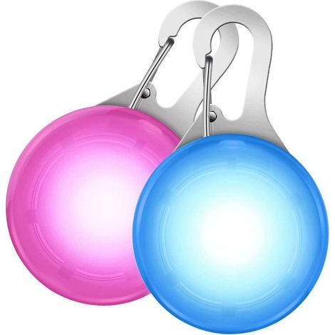 Lot de 2 suspensions Puppy, 3 modes d\'éclairage, LED, bleu/rose (1/5)