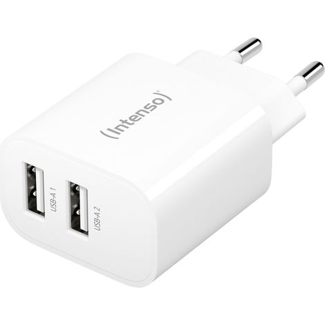 Intenso W24AA USB Ladegerät 24 W 2x USB-A Weiß Innenbereich (1/5)