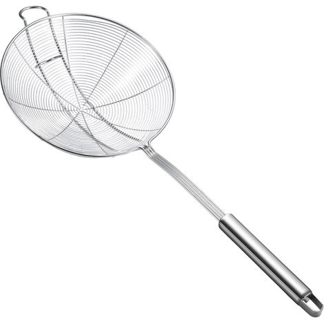 Cuillère Égouttoir Longue en Acier Inox Anti-Brûlure Sécurisée pour Cuisine Pâtes Friture (1/5)
