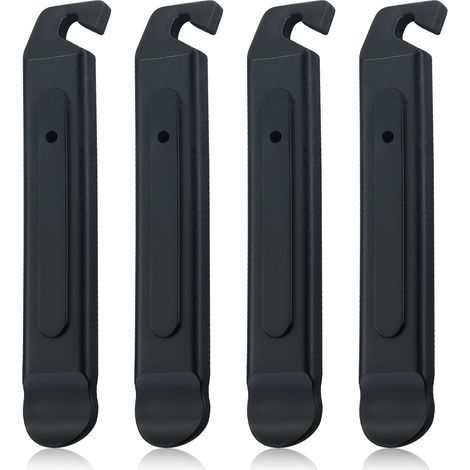 Set mit 4 Fahrradreifenhebern, Fahrradreifenheber, schwarzer Kunststoff, Fahrradreifenreparaturwerkzeug, tragbarer Montagehebel für Fahrradreifenreparatur (1/5)