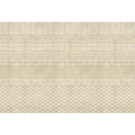 Papier peint panoramique art déco élégant Tapisserie panoramique salon beige vintage Papier peint panoramique chambre adulte & cuisine (1/2)