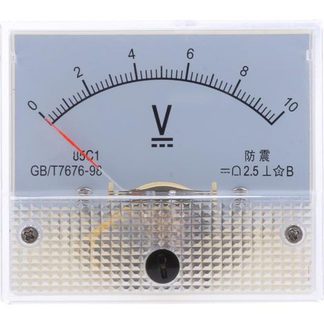 85c1 dc rectangle ampèremètre ampèremètre testeur analogique panneau voltmètre 0-10 v (1/5)