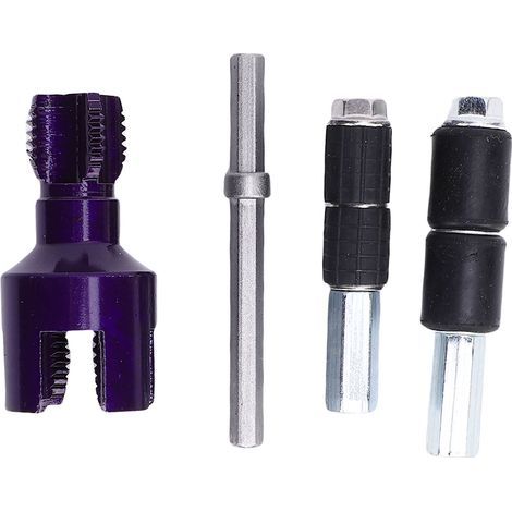 Enfile-tuyau G1/2 G3/4, aiguilles d'arrêt d'eau, outil de coupe de filetage interne et externe, bielle à tige hexagonale pour perceuse électrique (1/5)