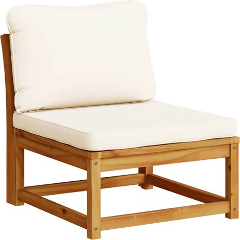 vidaXL Divano da Giardino con Cuscini in Legno Massello Acacia (1/5)