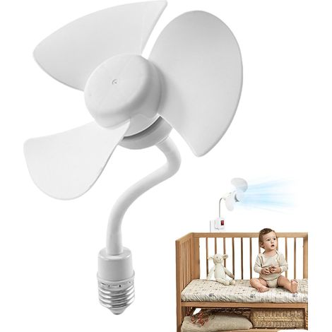 Ventilateur de plafond portable,ventilateur portable avec vis E27 Puissant ventilateur de refroidissement avec douille filetée Rotation à 360 degrés,petit ventilateur compact pour chambre (1/5)