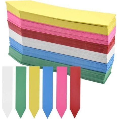 120 PCS 10 x 2 cm Étiquettes de Jardinage, Marqueur de Jardin Plastique, Étiquettes de Jardin Imperméables, Marqueur Pépinière Imperméables en 5 Couleurs (1/4)