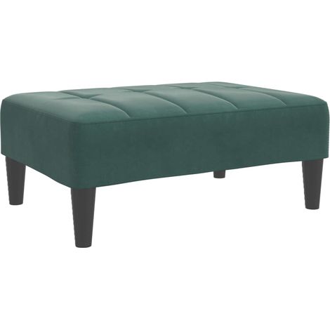 vidaXL Poggiapiedi Verde Scuro 77x55x31 cm in Velluto (1/5)